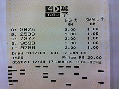 toto 4d Malaysia ticket