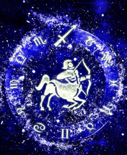 Sagittarius – Plum and dark blue